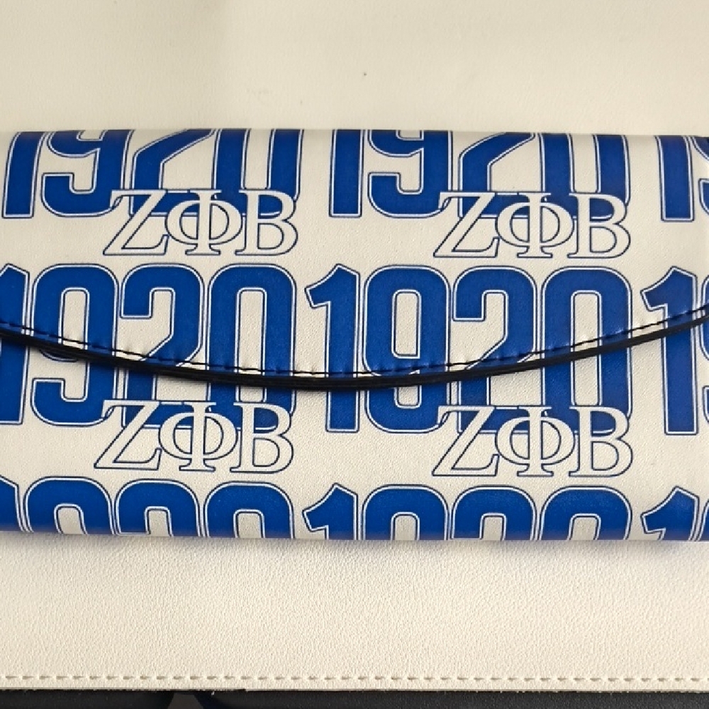 Blue and White Key & Card Holder